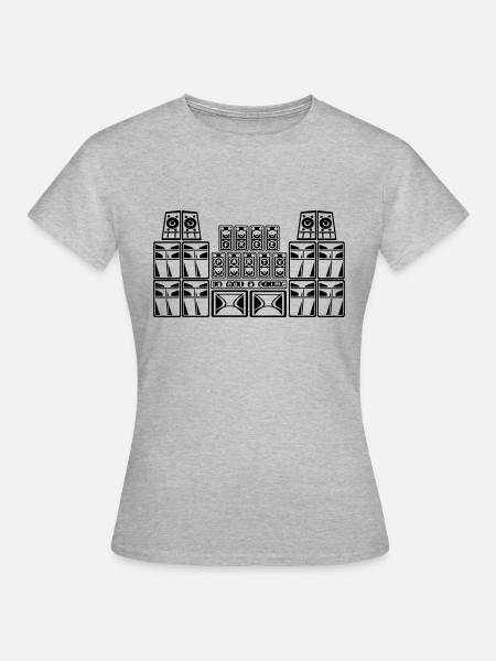 free party sound system - Women's T-Shirt - heather grey