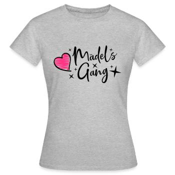 maedels gang heart - Frauen T-Shirt - Grau meliert - Vorne - AI Model Female 172 dark (172cm)