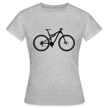 vélo de montagne - T-shirt Femme - gris chiné - Devant - AI Model Female 172 dark (172cm)