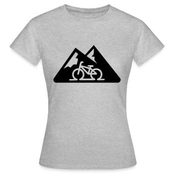 vélo de montagne - T-shirt Femme - gris chiné - Devant - AI Model Female 172 dark (172cm)