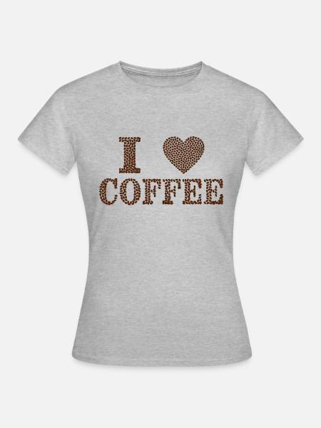 Coffee - Frauen T-Shirt - Grau meliert