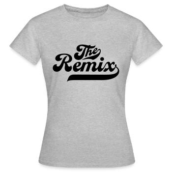 The Remix - Frauen T-Shirt - Grau meliert - Vorne - AI Model Female 172 dark (172cm)