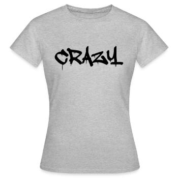 crazy - Frauen T-Shirt - Grau meliert - Vorne - AI Model Female 172 dark (172cm)