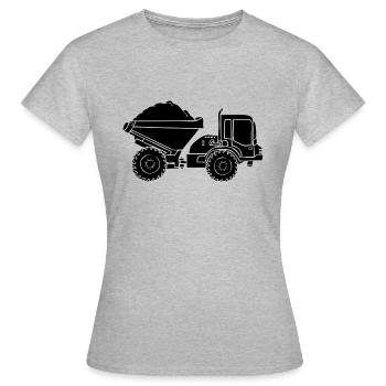 Camion benne 3 - T-shirt Femme - gris chiné - Devant - AI Model Female 172 dark (172cm)