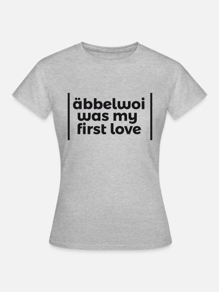 Äbbelwoi - Frauen T-Shirt - Grau meliert