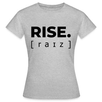 Se lever. - T-shirt Femme - gris chiné - Devant - AI Model Female 172 dark (172cm)