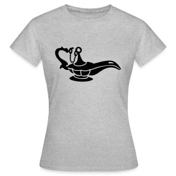 Aladins lanterne magique / genie oil lamp (1c) - T-shirt Femme - gris chiné - Devant - AI Model Female 172 dark (172cm)