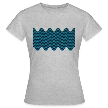 wellenmuster - Women's T-Shirt - heather grey - Front - AI Model Female 172 dark (172cm)