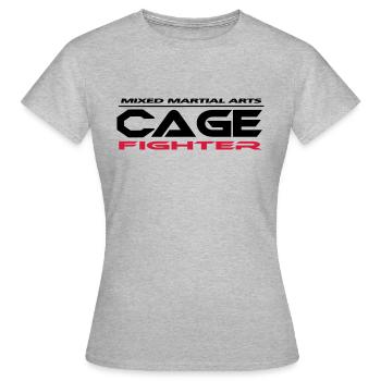 Mixed Martial Arts Cage - Frauen T-Shirt - Grau meliert - Vorne - AI Model Female 172 dark (172cm)