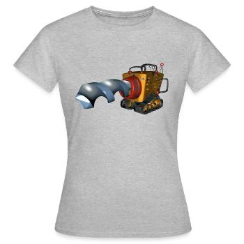 The size is what matters! - Drill - Women's T-Shirt - heather grey - Front - AI Model Female 172 dark (172cm)