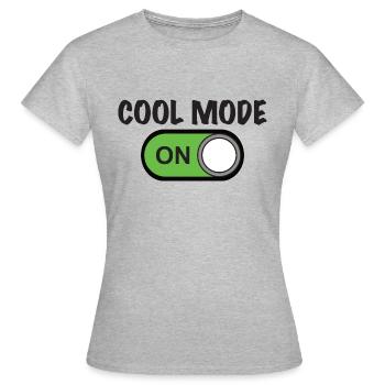 COOL MODE ON - Women's T-Shirt - heather grey - Front - AI Model Female 172 dark (172cm)