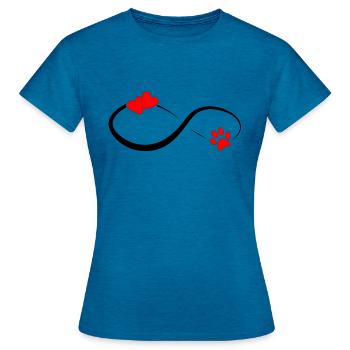 Love forever - Frauen T-Shirt - Antikblaues Saphir meliert - Vorne - AI Model Female 172 dark (172cm)