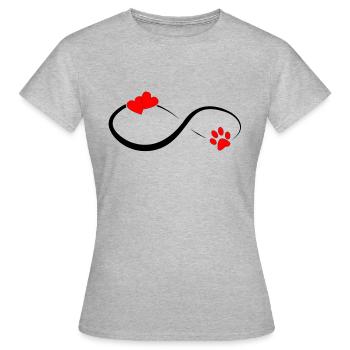 Love forever - T-shirt Femme - gris chiné - Devant - AI Model Female 172 dark (172cm)