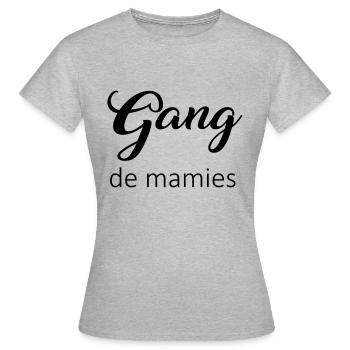 gang de mamies - T-shirt Femme - gris chiné - Devant - AI Model Female 172 dark (172cm)
