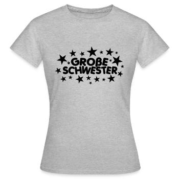 Große Schwester - Frauen T-Shirt - Grau meliert - Vorne - AI Model Female 172 dark (172cm)