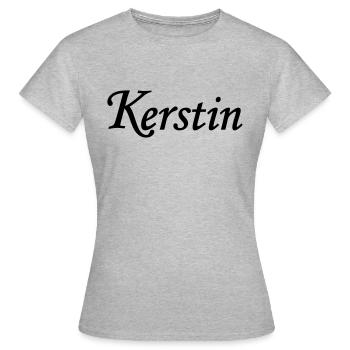 kerstin - Frauen T-Shirt - Grau meliert - Vorne - AI Model Female 172 dark (172cm)