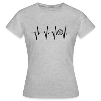 Darts In The Heart Darts Player Idée Cadeau - T-shirt Femme - gris chiné - Devant - AI Model Female 172 dark (172cm)