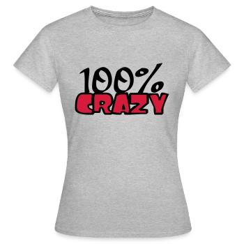 verwirrt 100 hundert prozent comic cartoon text sc - Frauen T-Shirt - Grau meliert - Vorne - AI Model Female 172 dark (172cm)