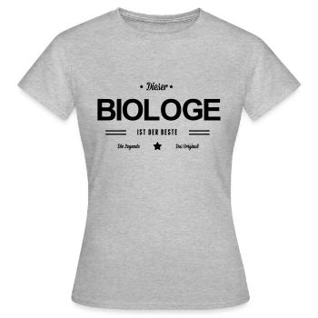 Bester Biologe - Frauen T-Shirt - Grau meliert - Vorne - AI Model Female 172 dark (172cm)
