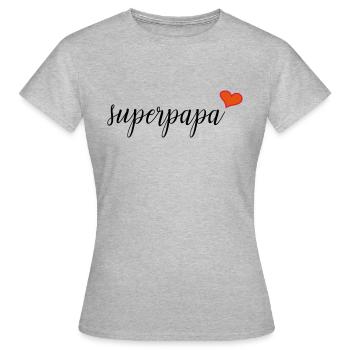 Super-papa - T-shirt Femme - gris chiné - Devant - AI Model Female 172 dark (172cm)