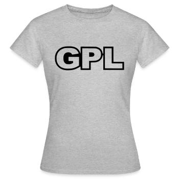 GPL - T-shirt Femme - gris chiné - Devant - AI Model Female 172 dark (172cm)