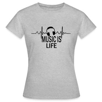 Rock Music Rock and Roll - Women's T-Shirt - heather grey - Front - AI Model Female 172 dark (172cm)