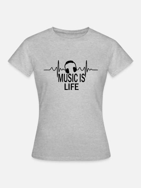 Rock Musik Rock and Roll - T-shirt Femme - gris chiné