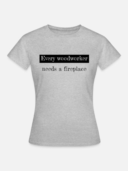 cabinetmaker apprentice carpenter plumber - Frauen T-Shirt - Grau meliert