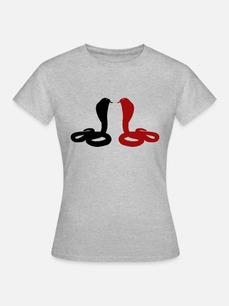 Snakes - Frauen T-Shirt - Grau meliert