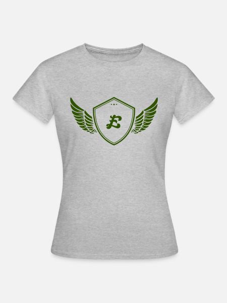wappen e - Frauen T-Shirt - Grau meliert