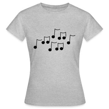 music - Frauen T-Shirt - Grau meliert - Vorne - AI Model Female 172 dark (172cm)