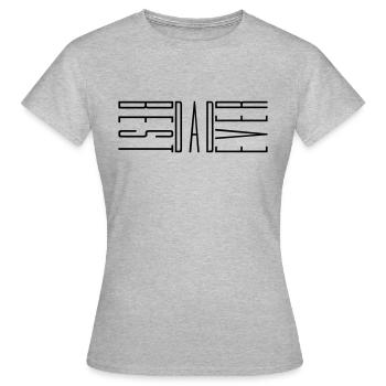 best dad ever cool text love dad best world dad - Women's T-Shirt - heather grey - Front - AI Model Female 172 dark (172cm)