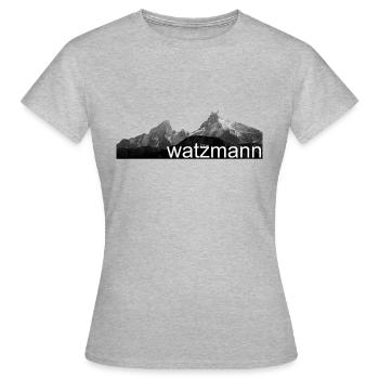 Watzmann - T-shirt Femme - gris chiné - Devant - AI Model Female 172 dark (172cm)