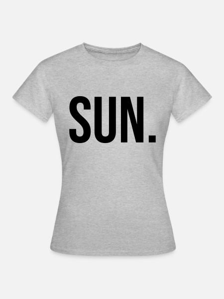 Sun. - Frauen T-Shirt - Grau meliert