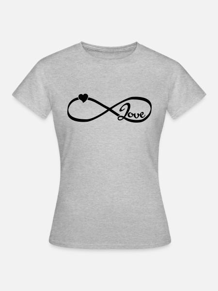 Infinity Love - Frauen T-Shirt - Grau meliert