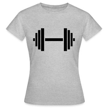 hantel - Frauen T-Shirt - Grau meliert - Vorne - AI Model Female 172 dark (172cm)