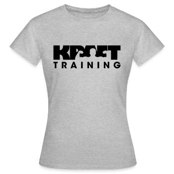 krafttraining - Frauen T-Shirt - Grau meliert - Vorne - AI Model Female 172 dark (172cm)