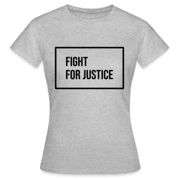Fight for justice - Women's T-Shirt - heather grey - Front - AI Model Female 172 dark (172cm)