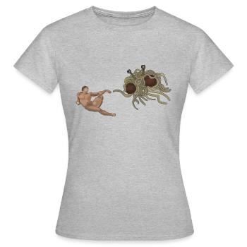 The Creation of Adam - Women's T-Shirt - heather grey - Front - AI Model Female 172 dark (172cm)
