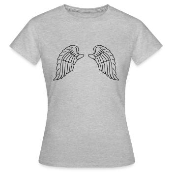 Wings - Women's T-Shirt - heather grey - Front - AI Model Female 172 dark (172cm)