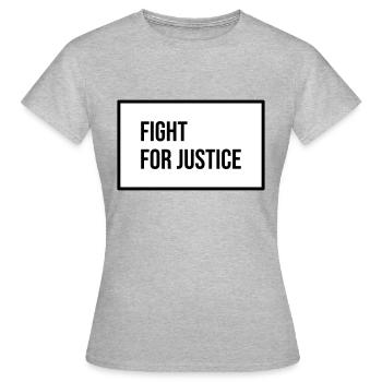 Lutte pour la justice - T-shirt Femme - gris chiné - Devant - AI Model Female 172 dark (172cm)