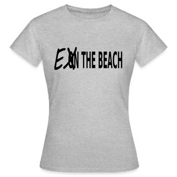 EX ON THE BEACH - Frauen T-Shirt - Grau meliert - Vorne - AI Model Female 172 dark (172cm)