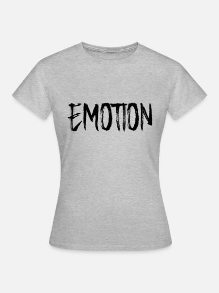 Emotion - Frauen T-Shirt - Grau meliert