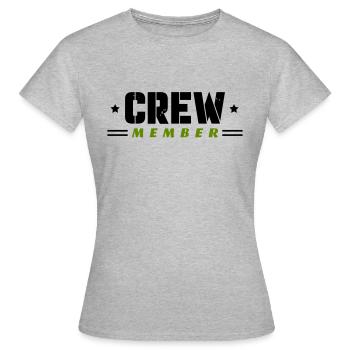 Membre d’équipage - T-shirt Femme - gris chiné - Devant - AI Model Female 172 dark (172cm)