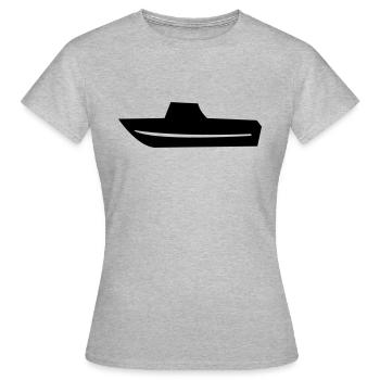 Bateau bateau de pêche bateau bateau capitaine - T-shirt Femme - gris chiné - Devant - AI Model Female 172 dark (172cm)
