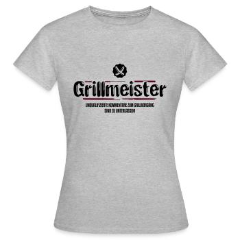 Grillmeister - keine unqualifizierten Kommentare - Frauen T-Shirt - Grau meliert - Vorne - AI Model Female 172 dark (172cm)