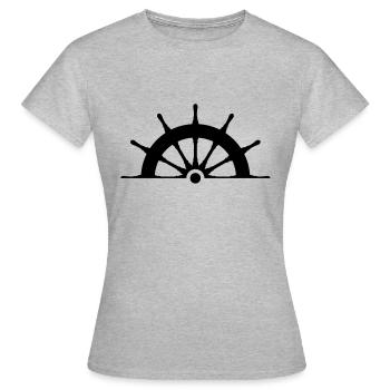 Volant - T-shirt Femme - gris chiné - Devant - AI Model Female 172 dark (172cm)