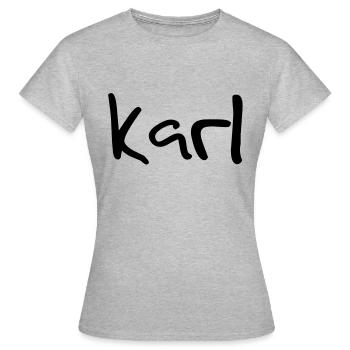 karl - T-shirt Femme - gris chiné - Devant - AI Model Female 172 dark (172cm)