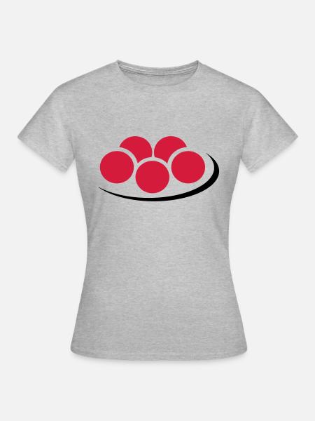 Schwarzwald-Bollenhut-Piktogramm - Frauen T-Shirt - Grau meliert