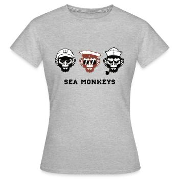 Matrosen - Frauen T-Shirt - Grau meliert - Vorne - AI Model Female 172 dark (172cm)